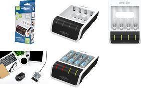Ansmann Comfort Smart USB-Batterieladegerät für AA und AAA Akkus in Schwarz und Weiß - Bild 2