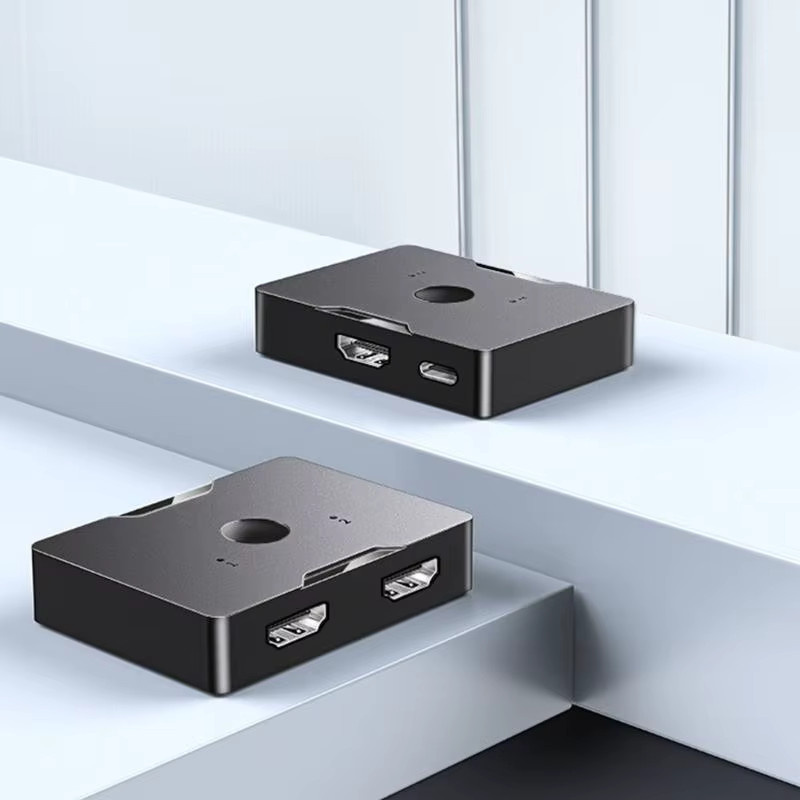 MZX Bidirektionaler HDMI KVM Switch 4K UHD für PC und Laptop, Schwarz - Bild 4