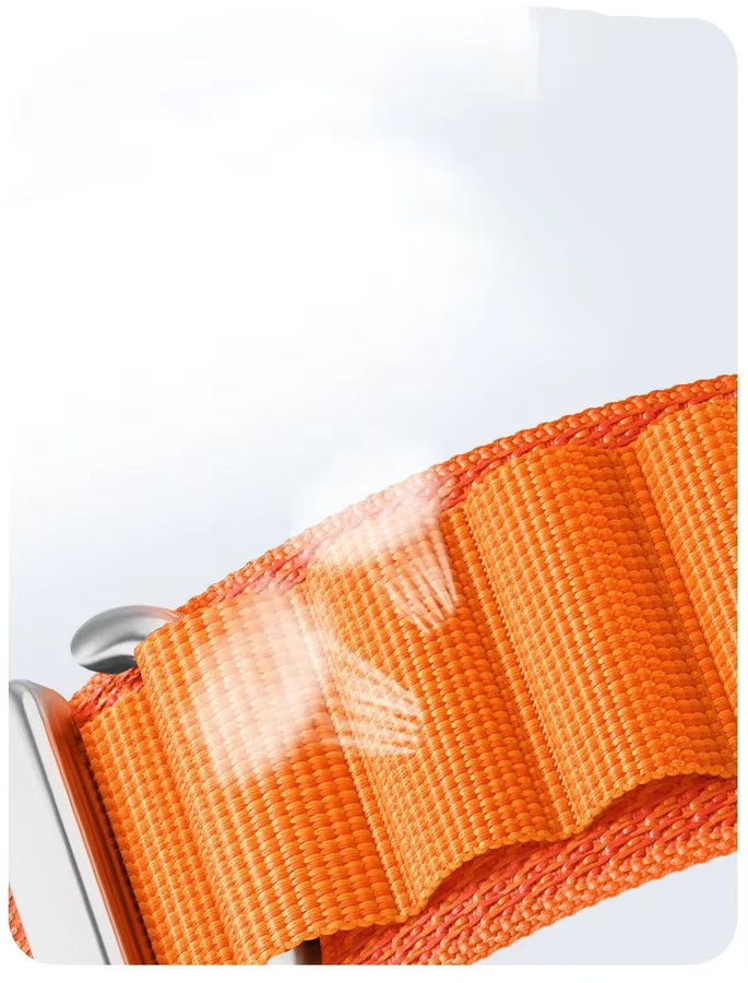 Alpine Loop Armband für Apple Watch, Titan, Textil/NATO, Bunt, Unisex - Bild 3