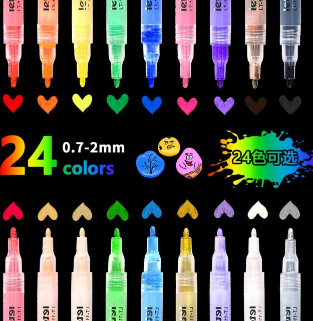 Multifunktionaler Acrylmetall Kalligraphie-Stift in Mehrfarben für Kalligraphie-Übungen und Schule - Bild 1