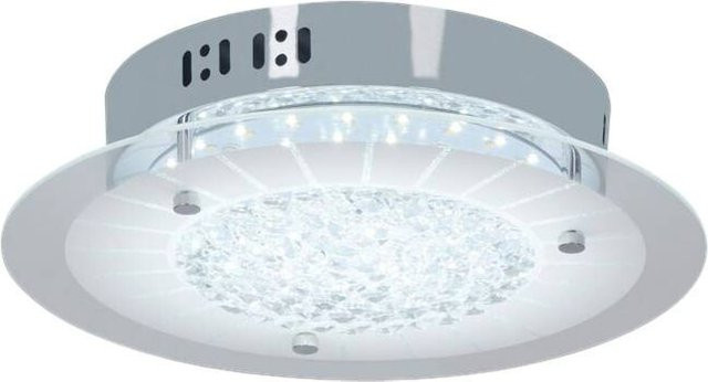 Näve LED Deckenleuchte CHUR mit Kristalleffekt in Weiß aus Metall, Kunststoff und Glas, H: 7 cm, B/D: 30 cm - Bild 1