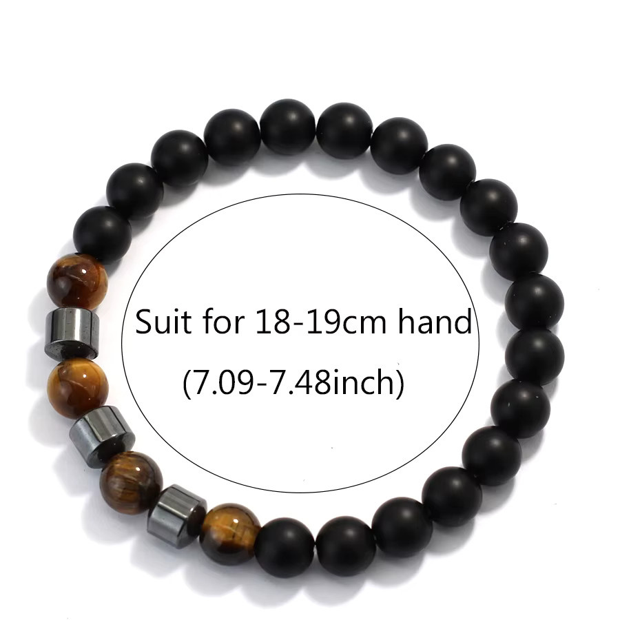Armband Noter, Hämatit, 8 mm, Herren - Bild 2