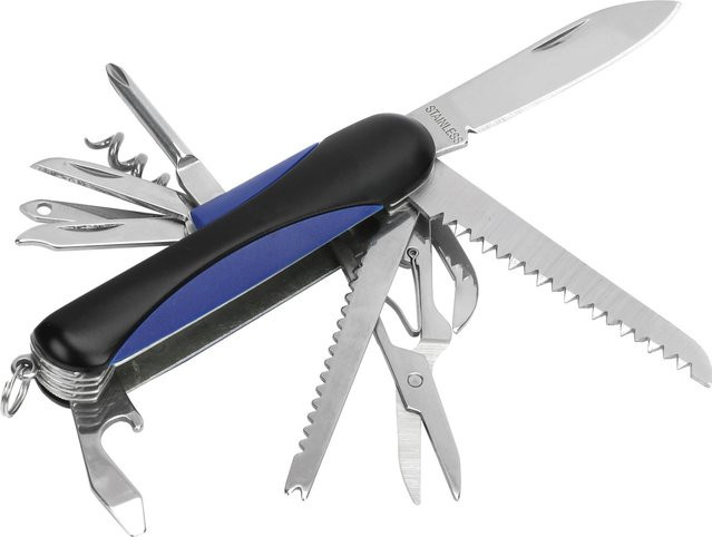 LUX-TOOLS Taschenmesser aus Edelstahl in Schwarz - Bild 1