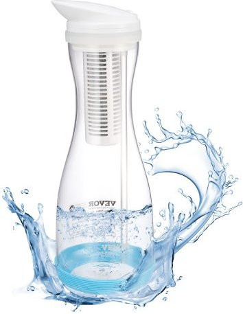 VEVOR Wasserfilterkanne aus Glas, 6 Tassen Wasserfilterkrug, transparent, BPA-frei, reduziert Chlor, Rost und Gerüche - Bild 1