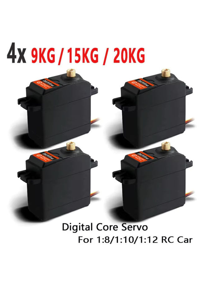 Stemedu Digitaler Standard RC Servomotor, Metallgetriebe, 4-teiliges Set - Bild 5