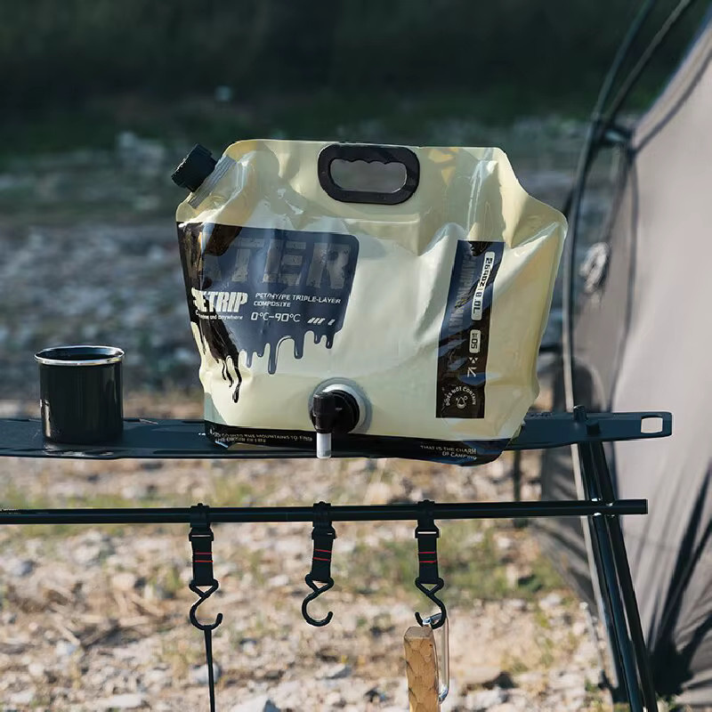 Shine Trip Tragbarer Falteimer für den Außenbereich in Beige mit großer Kapazität für Trinkwasser aus Lebensmittelqualität - Bild 2