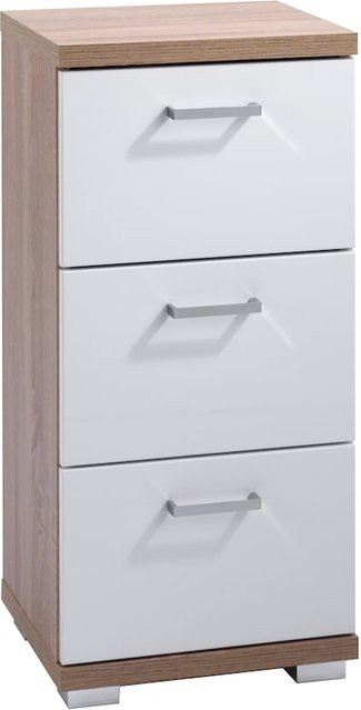 byLIVING Badezimmer Kommode NEBRASKA Eiche Weiß B/H/T: 35,5 x 74,0 x 31,5 cm - Bild 1