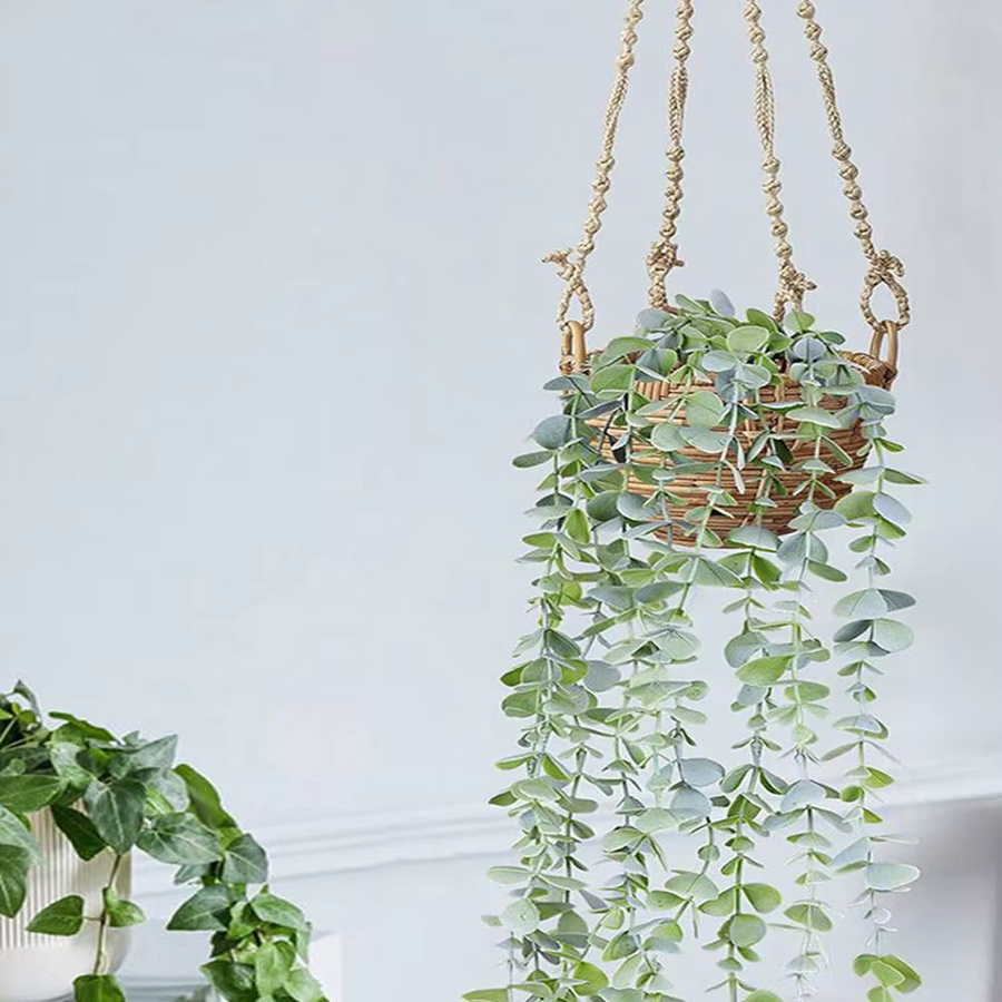 Künstliche Efeu und Eukalyptus Ranken in Grün zur Wand- und Gartendekoration aus Kunststoff - Bild 2