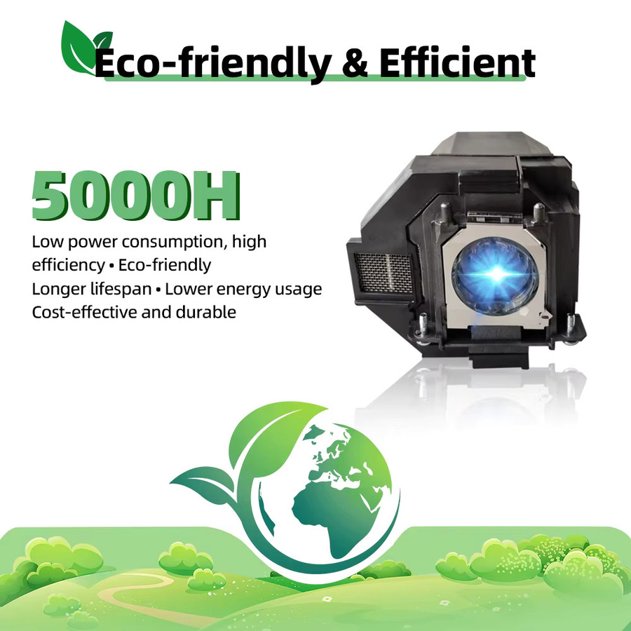 Epson Projektorlampe in Schwarz für EB-108 EB-2042 EB-2142W EB-2247U EB-960W EB-970 EB-980W EB-990U EB-S05 EB-S39 und ELPLP96 - Bild 2