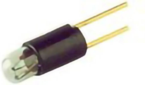 CML Innovative Technologies 01145401 Miniatur Glühlampe 24V 0.48W Bi-Pin 2.54mm Warmweiß Transparent - Bild 1
