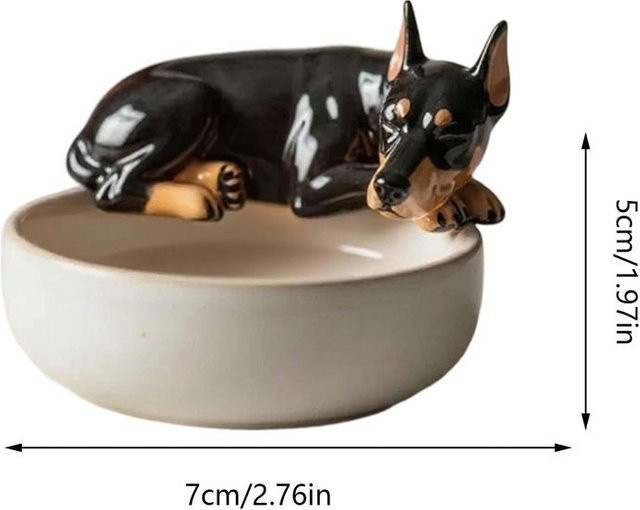 Dekorativer Teelichthalter mit Hundedesign von Super Dream Home aus Harz - Bild 1