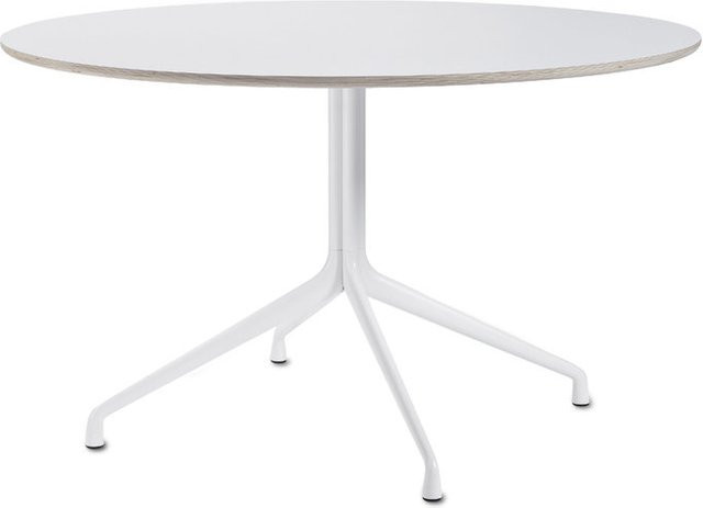 HAY About A Table AAT20 Vierbeingestell aus Eichenholz und Linoleum in Weiß und Oak - Bild 1