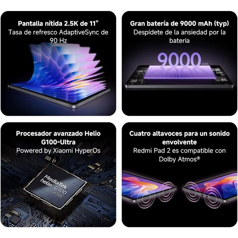 Xiaomi Redmi Pad 2 Tablet mit 11 Zoll 2.5K Display, WLAN, 128 GB Speicher, Green - Bild 2