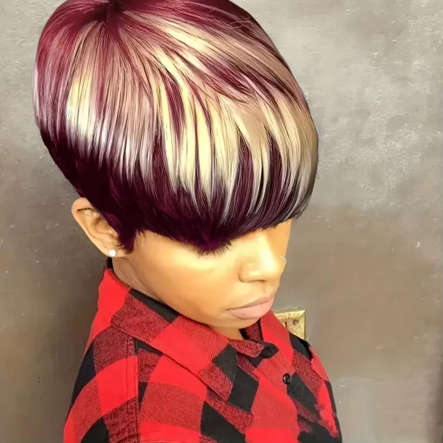 OYM HAIR Pixie-Perücke, Echthaar, Damen - Bild 4