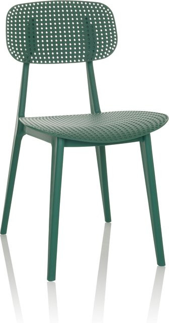 hjh OFFICE Outdoor Stuhl ARTIFO HOL Kunststoff ohne Armlehnen im Mid-Century Design - Bild 1