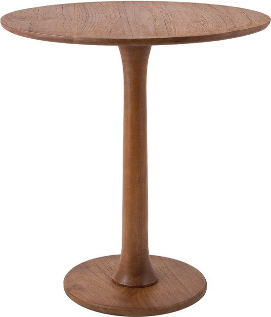 CLP Beistelltisch Morristown rund aus massivem Mindi-Holz in Braun, Durchmesser: 70 cm, Höhe: 77 cm - Bild 1