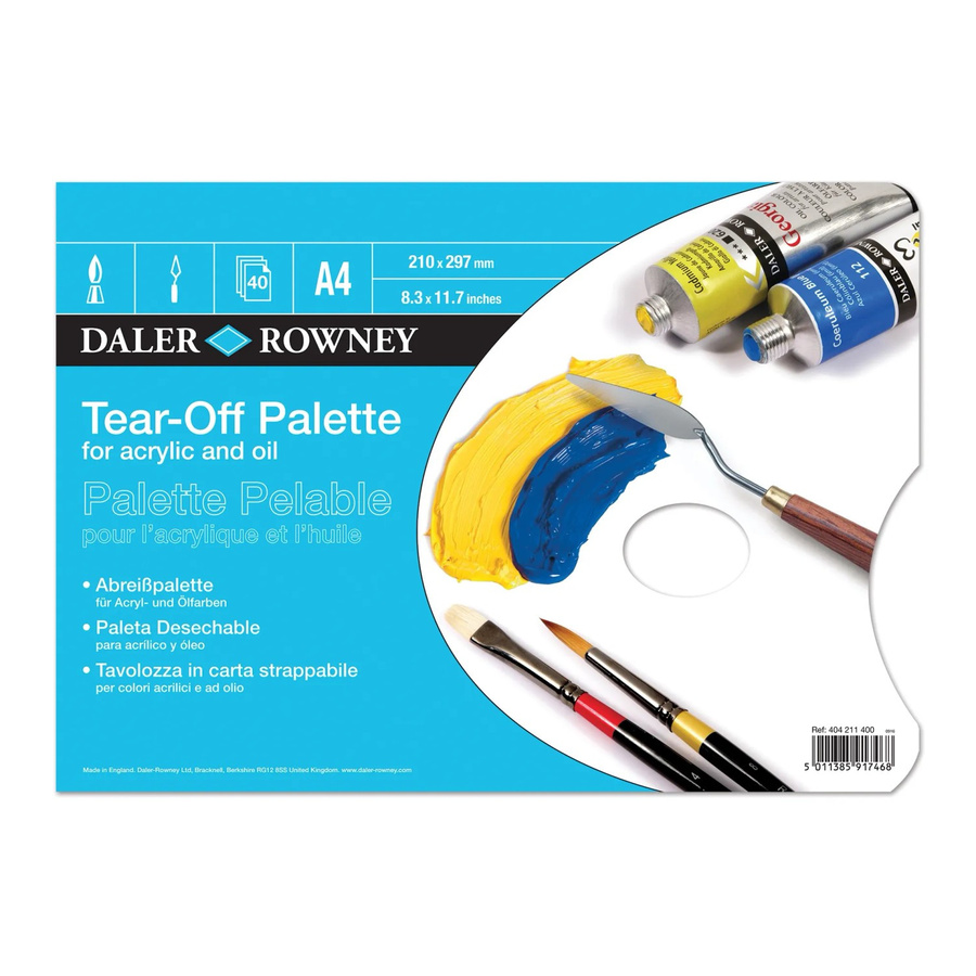 Daler-Rowney Abreißpalette Block für Profis, Weiß, A4, 29,7 x 40,0 x 40,0 cm - Bild 2