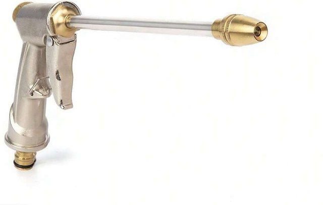 Hochdruck-Spritzpistole aus Metall mit verschiedenen Sprühmodi für die Gartenbewässerung in Silber - Bild 1