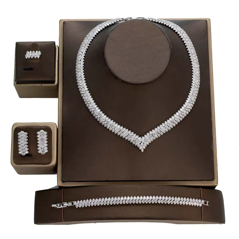 Hadiyana Schmuckset, Silber, Zirkonia, Damen, Hochzeit - Bild 2
