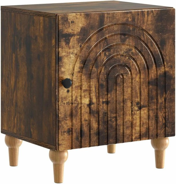 vidaXL Nachttisch in Geräucherte Eiche, Modernes Design, B/T/H: 43 x 34,5 x 50 cm - Bild 1