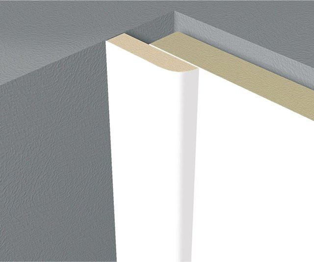 Kronospan Abdeckleiste Edelweiß Pore Weiß, Höhe: 25 mm, Tiefe: 6 mm, Länge: 2600 mm - Bild 1
