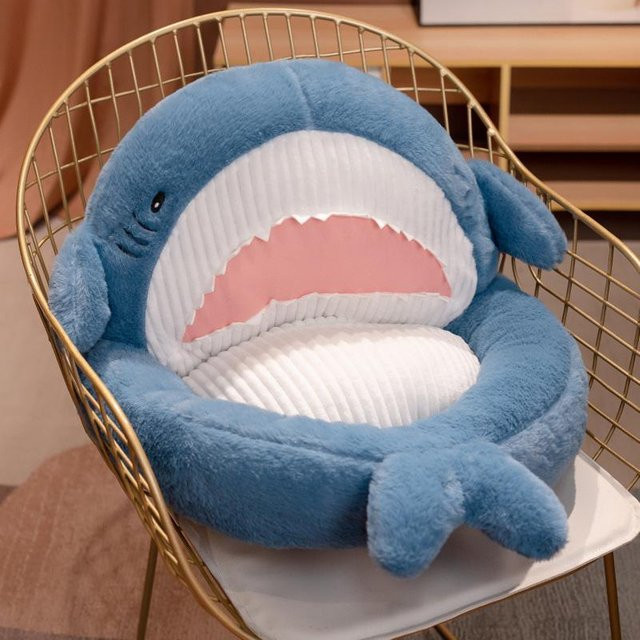 Yiran Health & Beauty Kawaii Haifisch Seelöwe Plüschkissen Kuscheltier, 35 cm - Bild 1