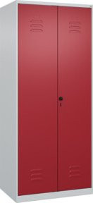 C+P PSA Doppel-Spind Classic PLUS mit 2 Abteilen, Farbe Lichtgrau und Rubinrot, H x B x T: 185 x 80 x 50 cm - Bild 1