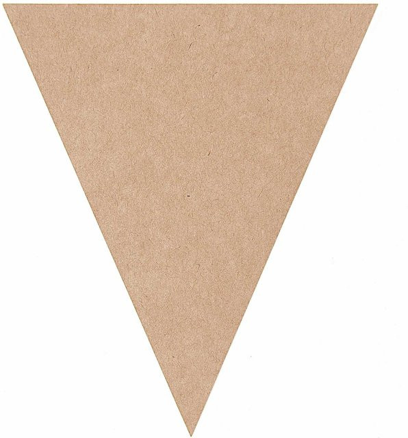 Rico Design Paper Poetry Wimpel aus Kraftpapier in Braun, 12 Stück, B: 15 cm, H: 13 cm - Bild 1
