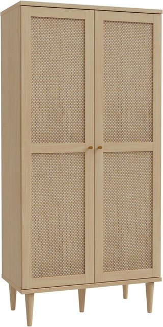 Premium Living Schrank Calasetta Eichefarben mit Soft-Close-Türen und Regalböden, B/T/H: 166,6 x 80,1 x 41,4 cm - Bild 1