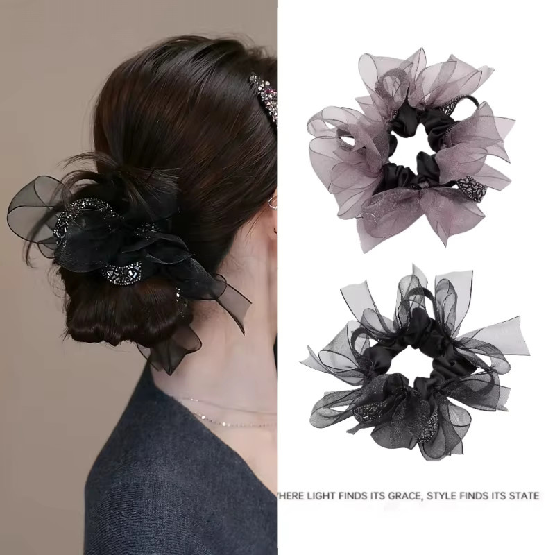 FENGCHE Haarband, Satin, Diamant, Schleife - Bild 2