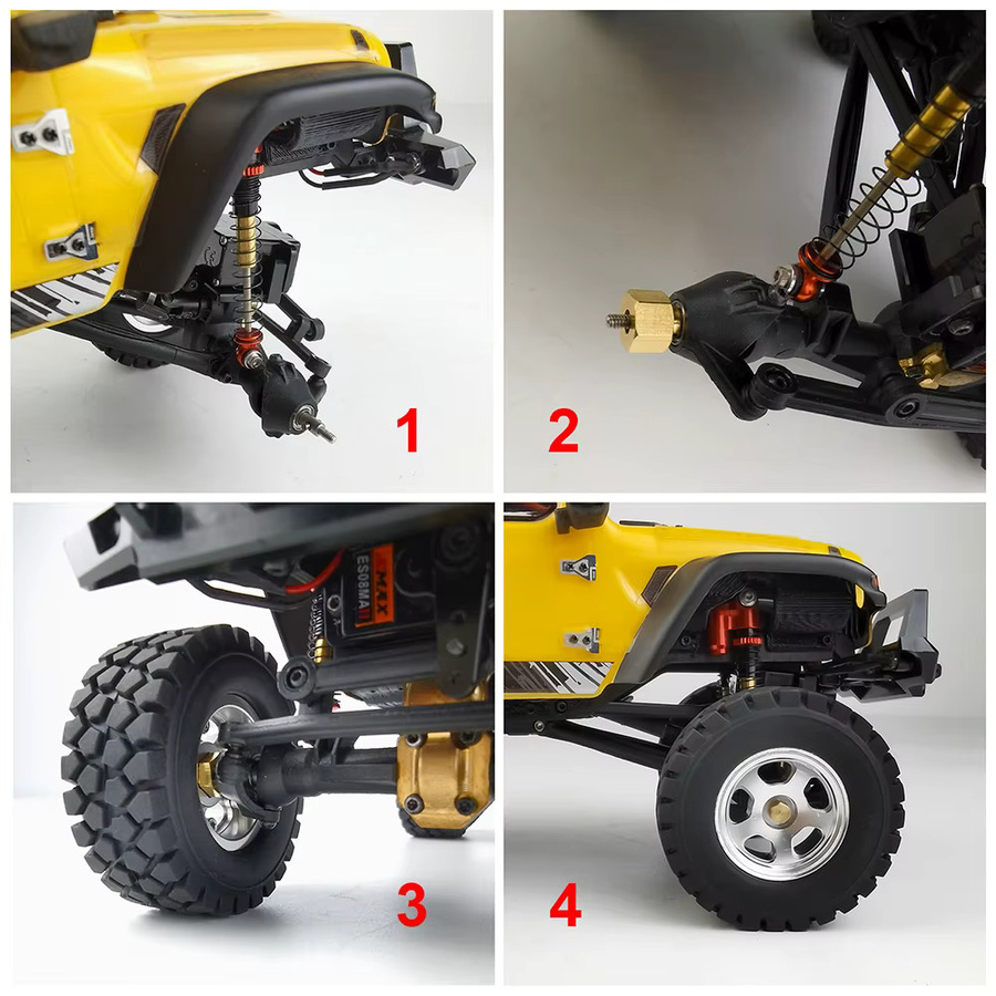 AXSPEED Sechskant verlängerte Adapter, Messing, 1:24, Zubehör - Bild 2