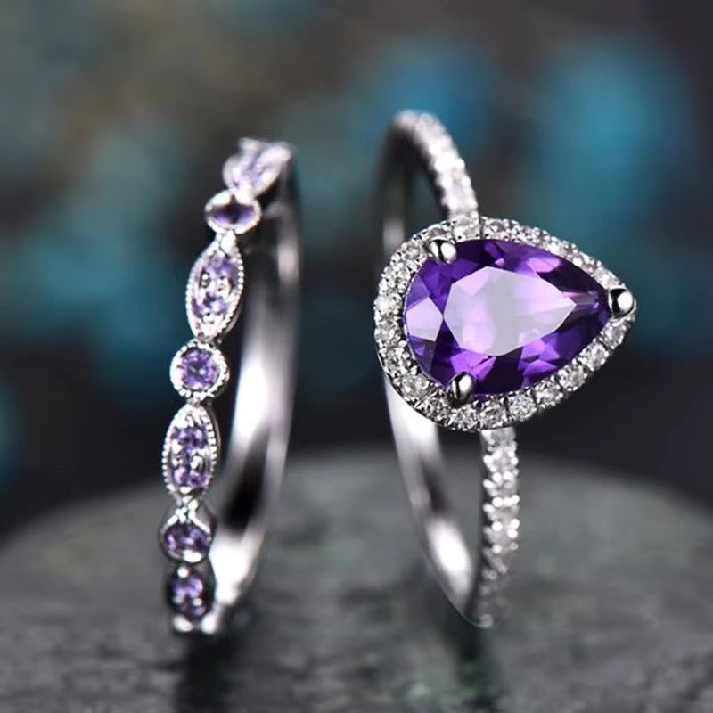 Huitan Schmuck-Set Ringe, Silber, Zirkonia, Damen - Bild 2