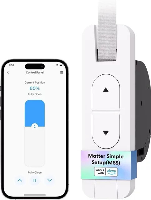 Meross Smart Home Rollomotor MRS200 in Weiß mit Timer und Sprachsteuerung, kompatibel mit Apple HomeKit und Google Home, für die elektrische Unterflurmontage - Bild 1