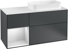 V&B Waschtischunterschrank Finion in Mattblau lackiert, Breite: 120 cm, Tiefe: 50,1 cm, Höhe: 50,1 cm - Bild 1