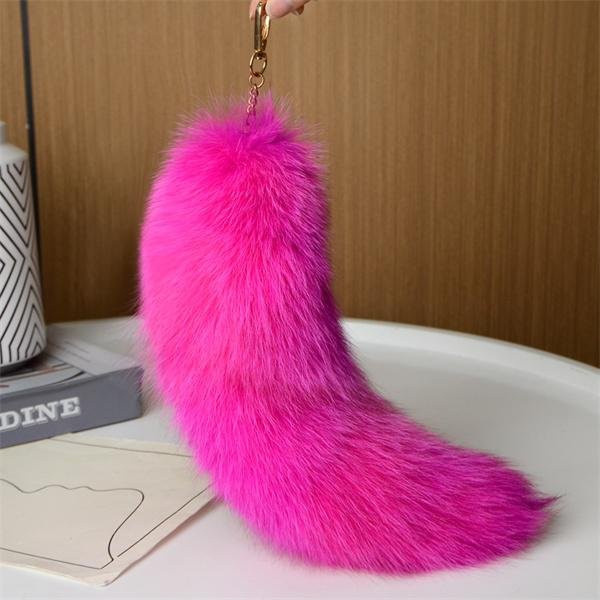 YIRAN Schlüsselanhänger Kunstpelz, pink, Damen - Bild 1
