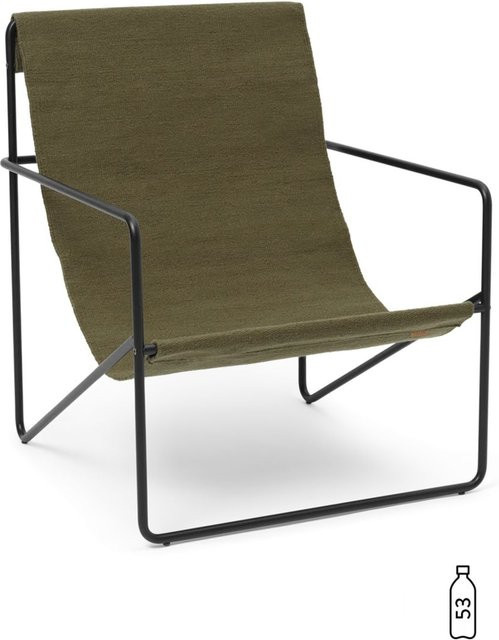 Ferm Living Desert Stuhl aus Metall und Kunststoff für Garten, Terrasse oder Balkon in Schwarz oder Grün - Bild 1