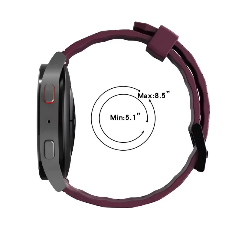 CAOWTAN Uhrenarmband Silikon, Schwarz, 22mm, für Xiaomi Mi Uhr, Xiaomi S1 Aktive - Bild 3