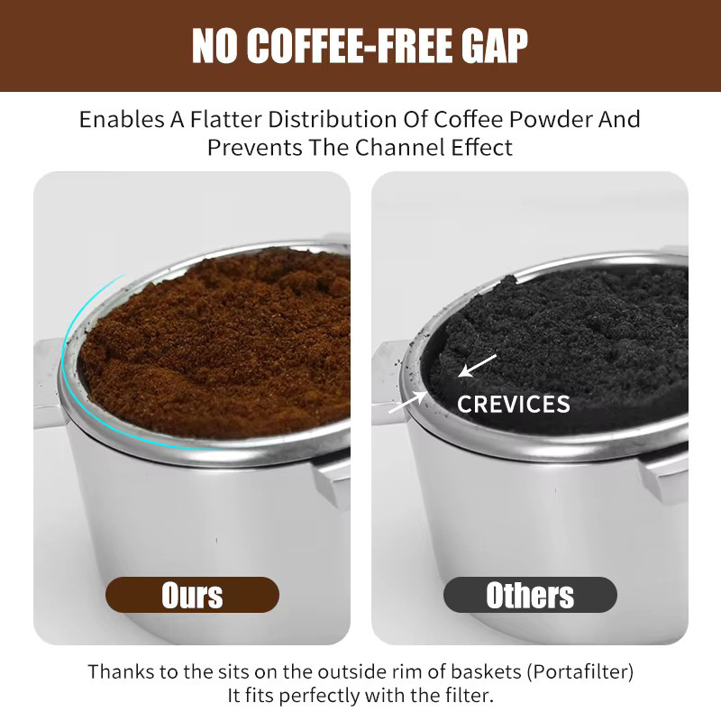 Magnetischer Kaffee Dosierring aus Edelstahl in Silber für Sage und Delonghi Siebträger Espresso Maker Zubehör - Bild 3