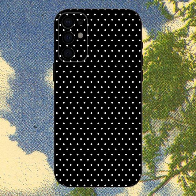 Handyhülle mit Punkte Muster für Samsung Galaxy S25 Ultra, S24, S23, S22, S21 und weitere Modelle, Schwarz - Bild 1