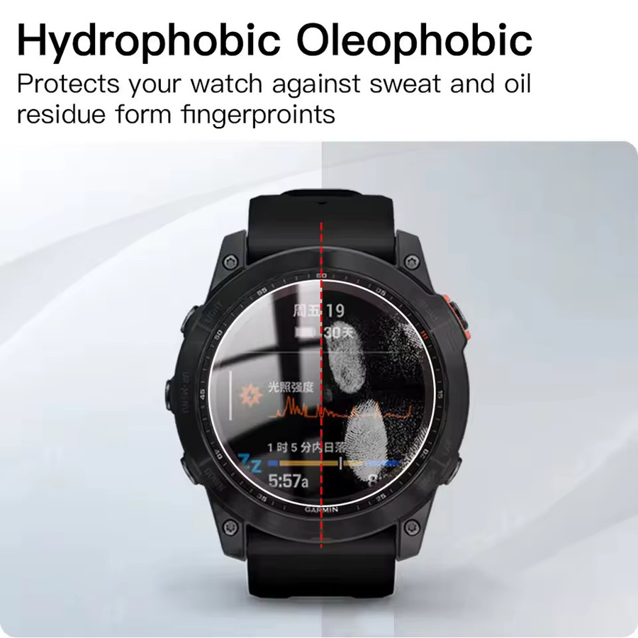 Set aus 3 bis 5 Displayschutzfolien aus gehärtetem Glas für Garmin Forerunner 955 945 255 245 Musik 55 in Transparent - Bild 2