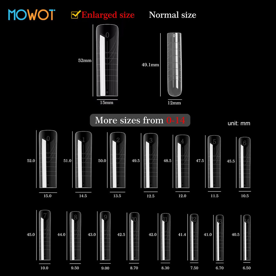 MOWOT Nagelformen, Quadratisch, Dual Form, Glänzend - Bild 3