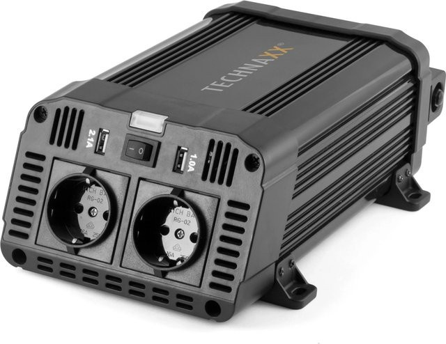 Technaxx Wechselrichter TE16 1200W Schwarz 12V DC zu 230V AC - Bild 1