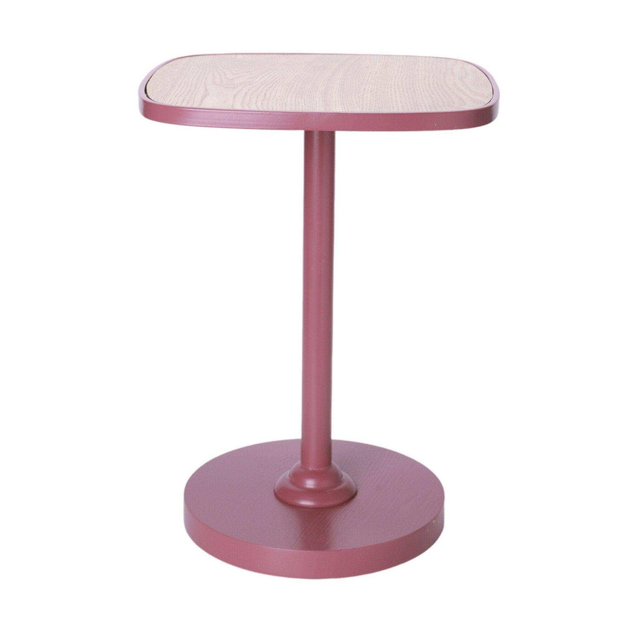 House of Nature Beistelltisch Avondale in Rosa mit runder Holzplatte und Metallgestell, Durchmesser: 50 cm, Höhe: 40 cm - Bild 1