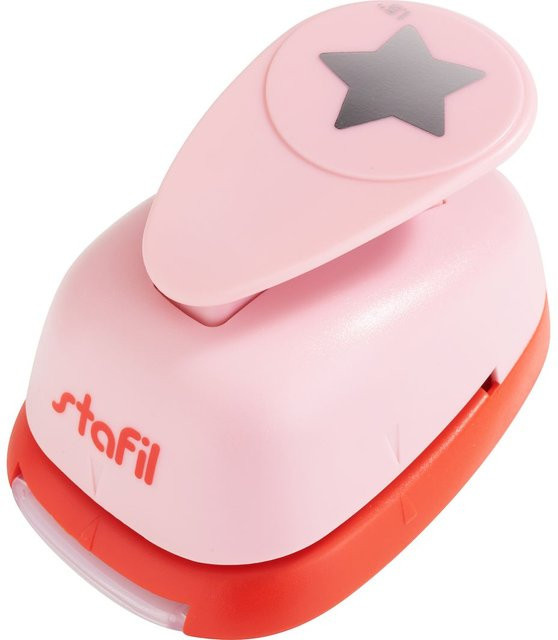 Stafil Motivlocher Stern in Pink mit 4,5 cm Durchmesser aus Kunststoff und Metall - Bild 1