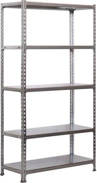 PROREGAL Schwerlastregal Big Metal Shark, Farbe: Silber, H x B x T: 200 x 100 x 50 cm, Fachlast 180 kg, verzinkt und pulverbeschichtet - Bild 1