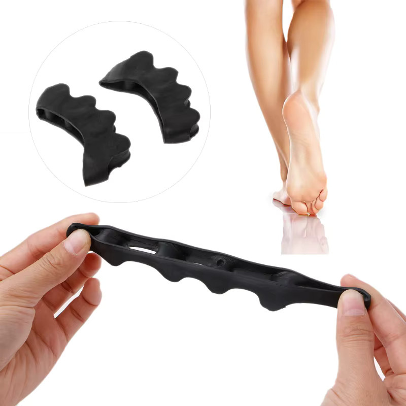Silikon Zehenseparator Bunion Corrector, Schwarz, Unisex, 2 Stück - Bild 3