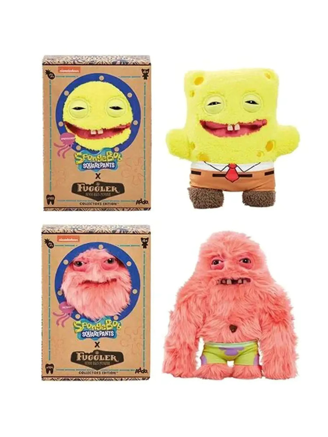 Fuggler Spongebob Schwammkopf Ugly Monster Plüschtier, Gelb - Bild 1