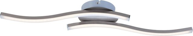 Pocoline Deckenleuchte Berwin LED in Nickel matt und Weiß, B/H/T: 56 x 7 x 12 cm - Bild 1
