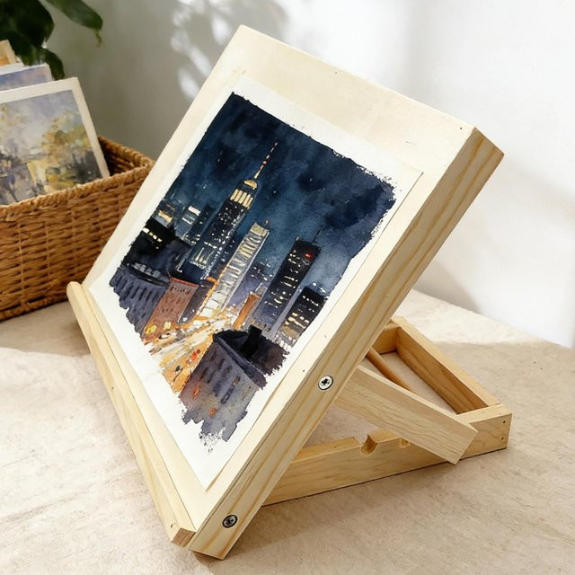 Höhenverstellbare Desktop-Staffelei aus Holz zum Malen für Erwachsene und Anfänger - Bild 1