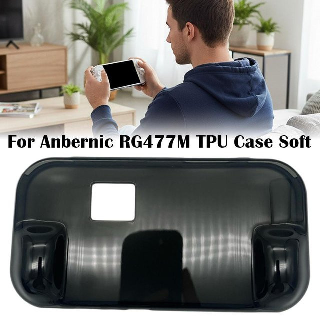Anbernic RG477M Schutzhülle aus weichem TPU in Transparent mit Wärmeableitungslöchern - Bild 1